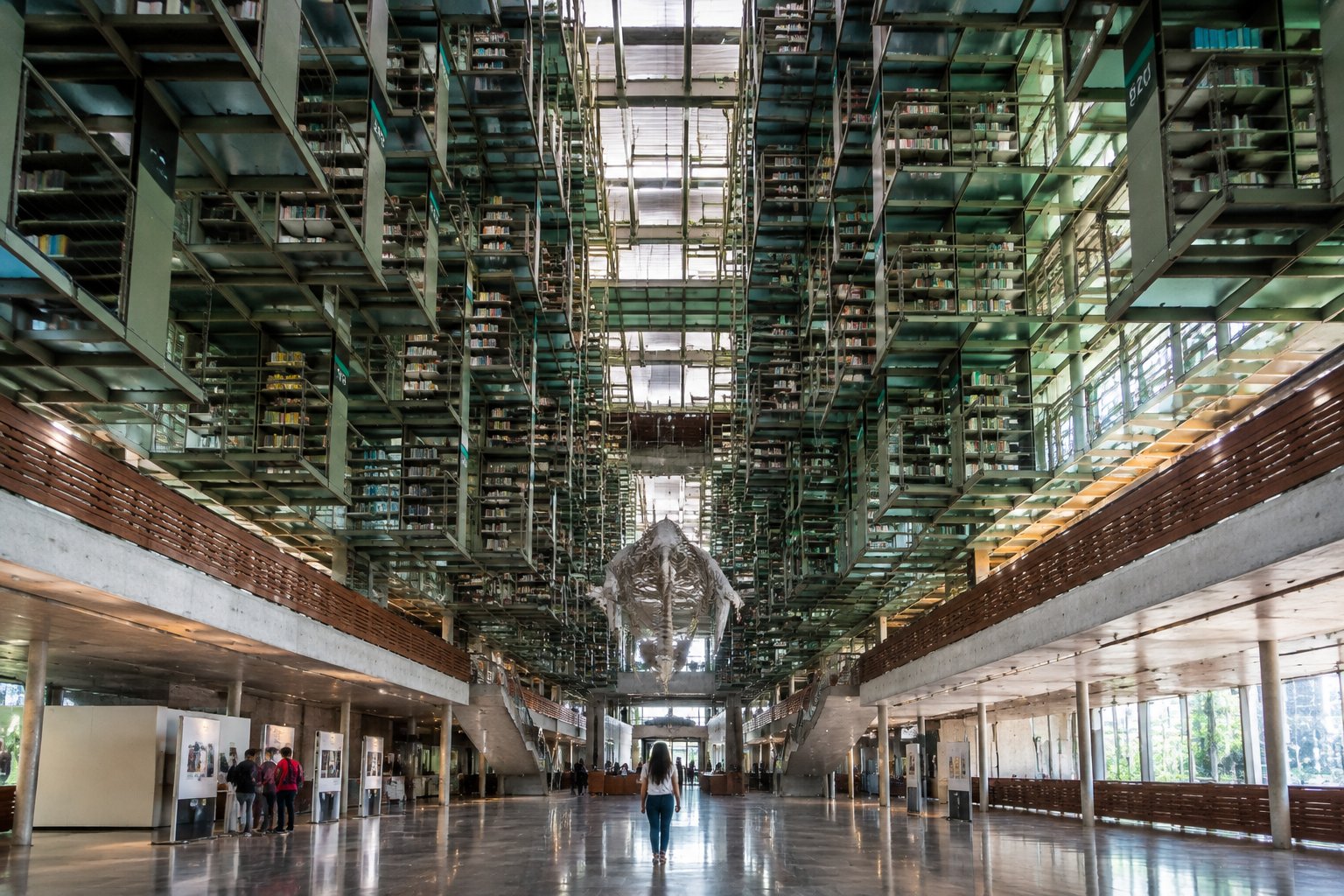 Biblioteca Vasconcelos, Mexico City/Mexico: Walking Into a Futuristic Library Where Books Float Above Me