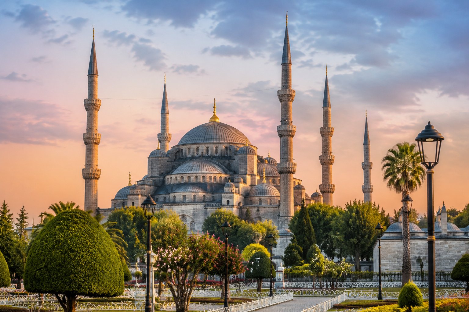 Blue Mosque (Masjid Sultan Ahmed), Istanbul/Turkey: A Quiet Morning Beneath the Six Elegant Minarets
