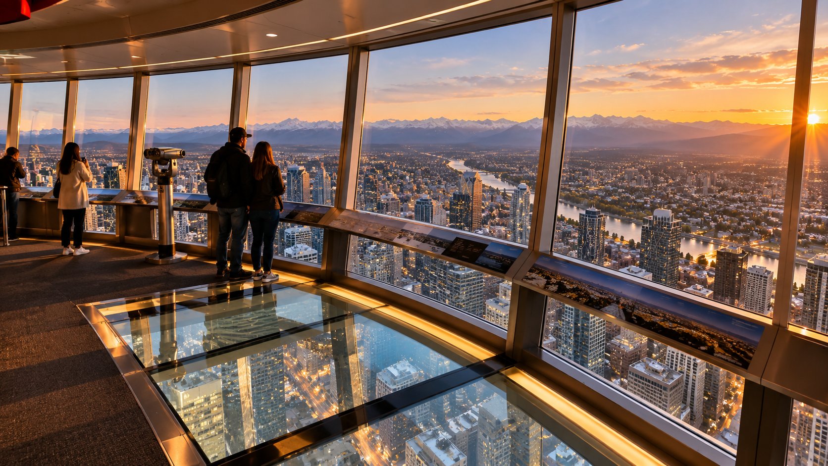 Calgary Tower, Calgary/Canada: A Glass-Floor Moment Above the Heart of the City